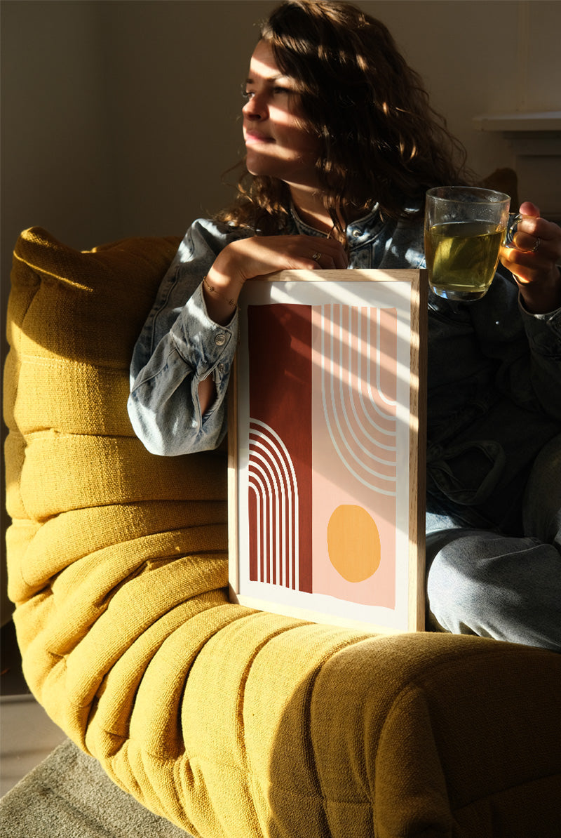 Abstract Modern Art Poster - Mid Century minimalist | PSTR studio