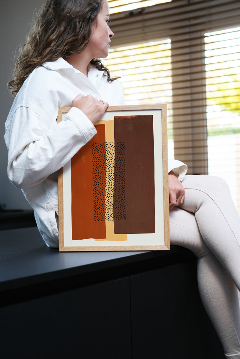 Abstract Modern Art Poster - Mid Century minimalist | PSTR studio