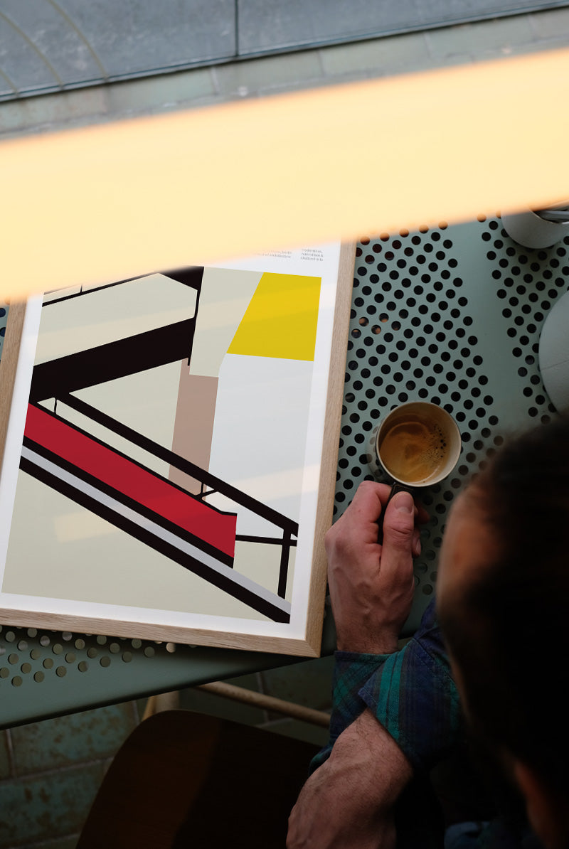 The Bauhaus Stairs exhibition Poster - Walter Gropius 1919 | PSTR