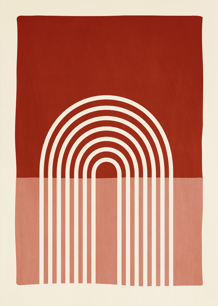 Abstract Modern Art Poster - Mid Century minimalist | PSTR studio