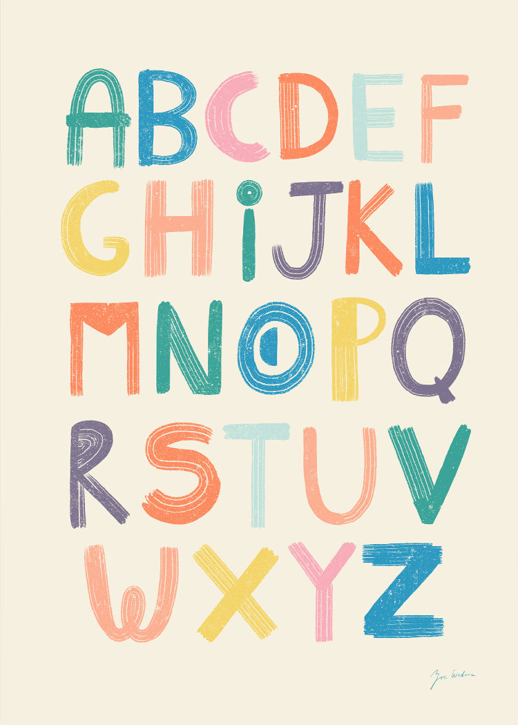 Zoe - Groovy Alphabet - Bright | PSTR studio