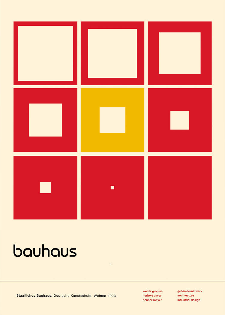 Bauhaus exhibition Poster - Weimar Gropius | PSTR studio