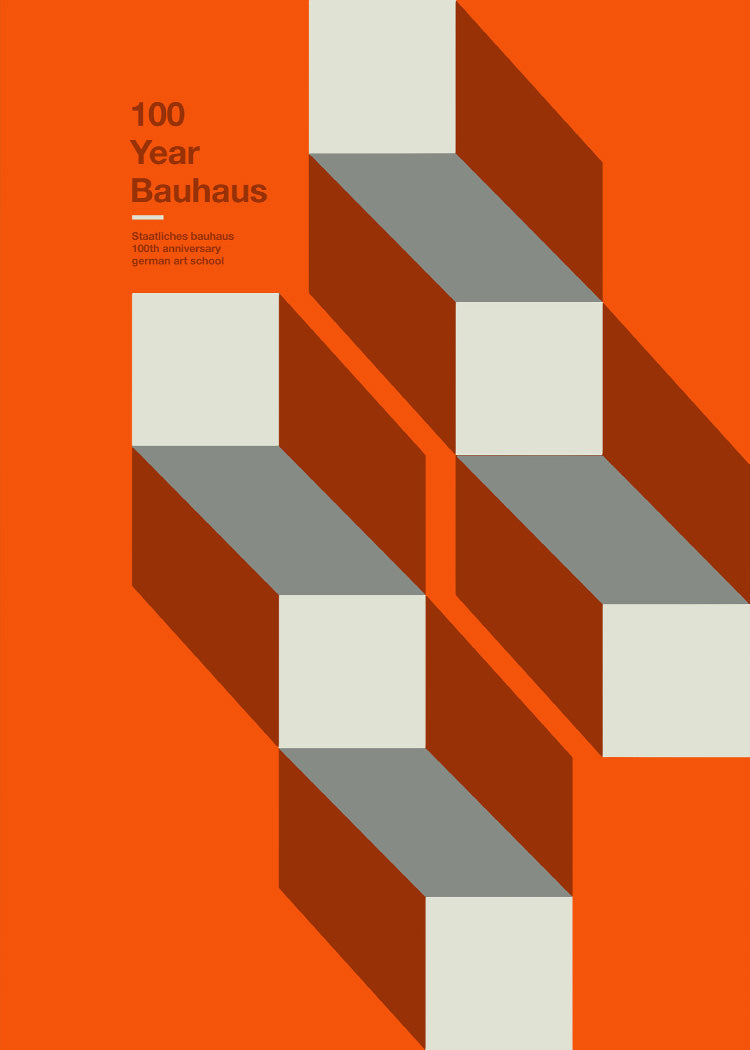 100 Year Bauhaus exhibition Poster - Ausstellung 1923 poster