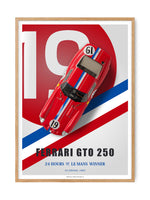 Classic Ferrari GTO 250 | Art print Poster