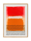 Warm abstract modern art sunset | Art print Poster