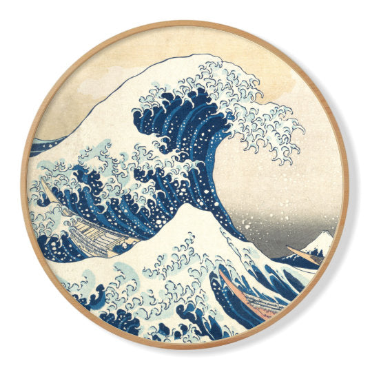 Katsushika Hokusai - The great wave | Framed Circle Art