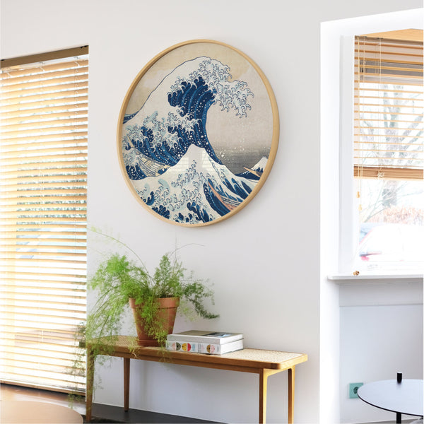Katsushika Hokusai - The great wave | Framed Circle Art