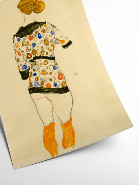 E. Schiele - Flower Dress