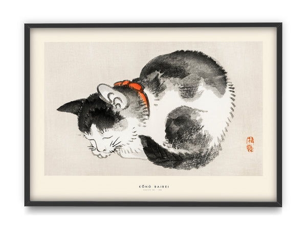 Kōno Bairei - Sleeping cat
