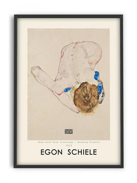 Egon Schiele - Woman with blue stockings