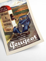 Vintage French Peugeot | Art print Poster