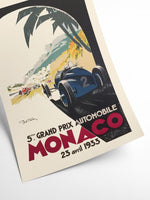 Grand Prix Monaco  - 1933 | Art print Poster